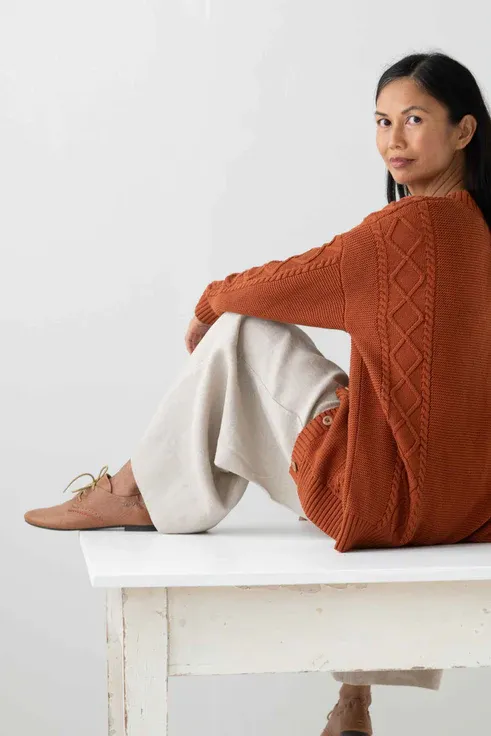 Charli Cardigan in Rust